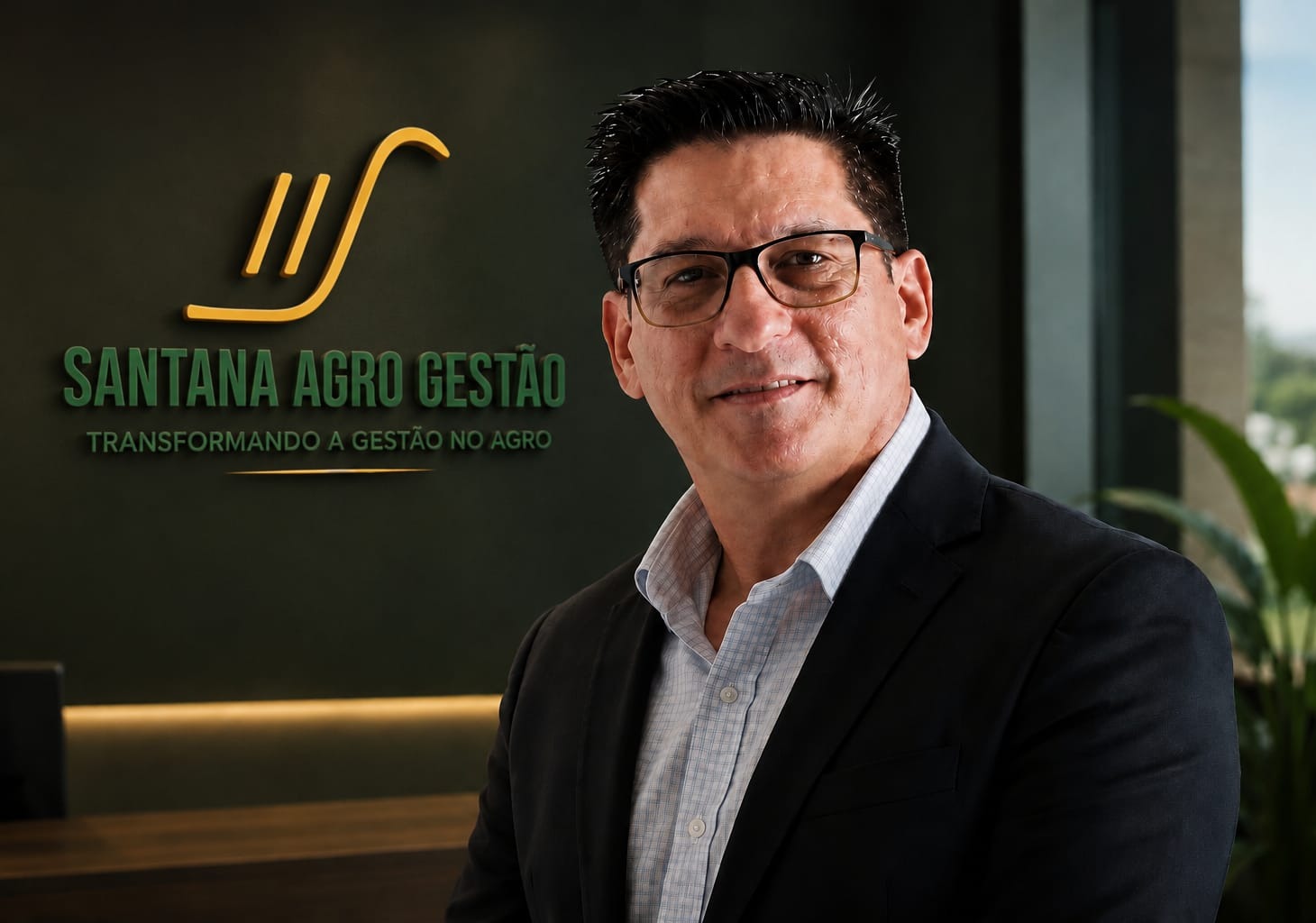 Marco Antonio Santana, consultor de gestão rural, no escritório da Santana Agro Gestão